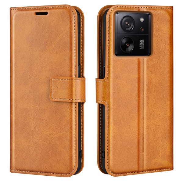 SKALO Xiaomi 13T/13T Pro Premium Plånboksfodral - Ljusbrun Ljusbrun