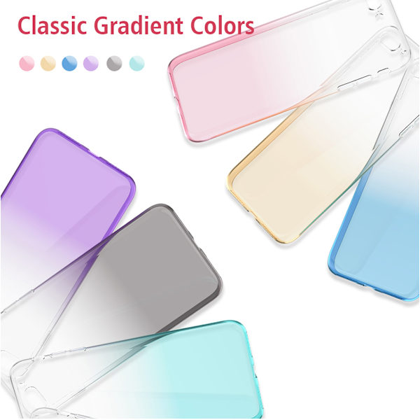 Gradient färgade Silikon TPU-Skal till iPhone 7/8 - fler färger Grön