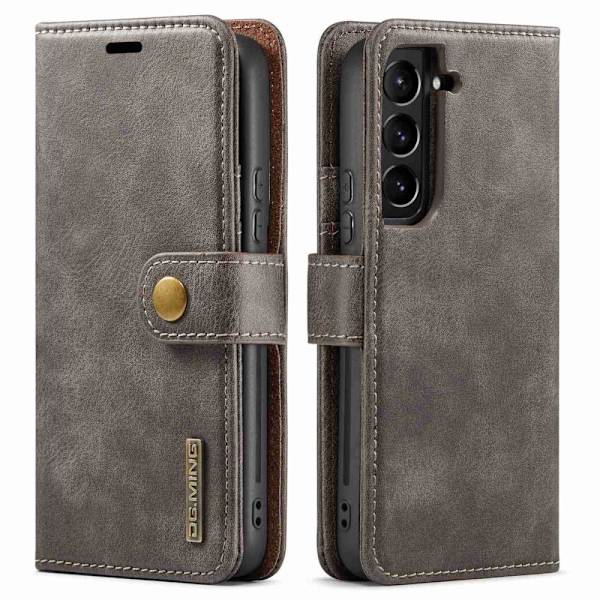 DG MING Samsung S23 Plus 2-in-1 magneetti lompakkokotelo - Harmaa Grey