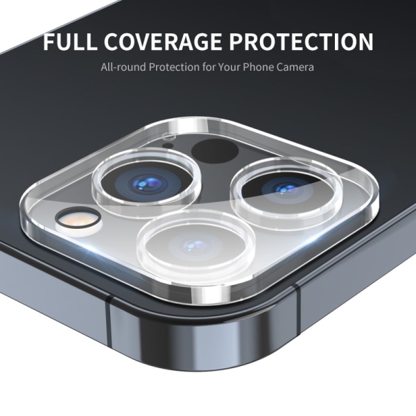 2-PACK SKALO iPhone 15 Pro 3D Linsskydd/Kameraskydd Härdat Glas Transparent