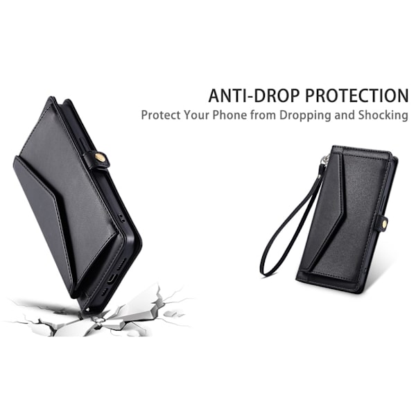 SKALO iPhone 16 Plus Evelope Clutch 5-RUM - Sort Black