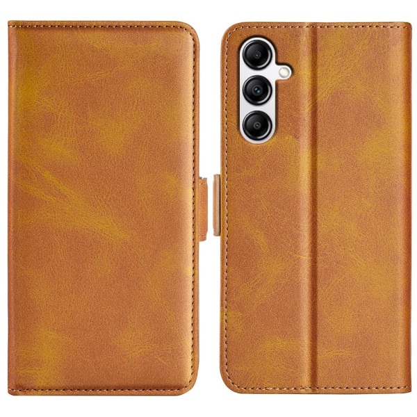 SKALO Samsung A34 5G Premium Wallet Lompakkokotelo - Vaaleanrusk Light brown