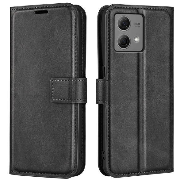 SKALO Motorola Moto G84 5G Premium Wallet Flip Cover - Sort Black