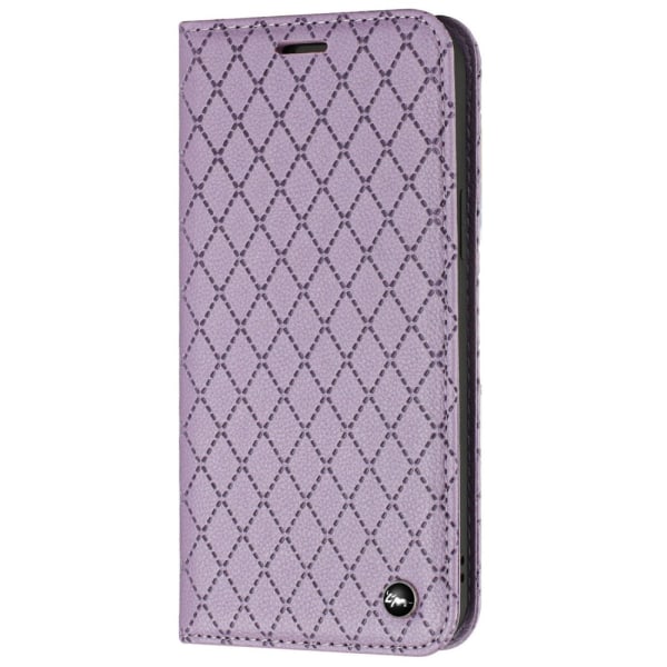 SKALO Xiaomi Redmi 10C Rhombus Litchi Lompakkokotelo - Violetti Purple