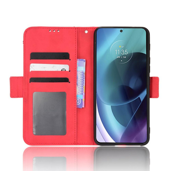 SKALO Moto G31 / G41 6-FACK Plånboksfodral - Röd Red