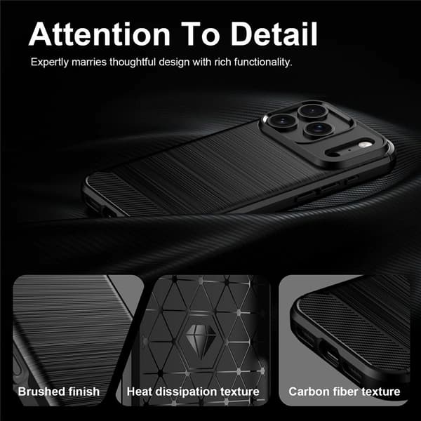 SKALO Armor Carbon  för iPhone 18 Pro Max Cover til iPhone 18 Pro Max - Vælg farve Black
