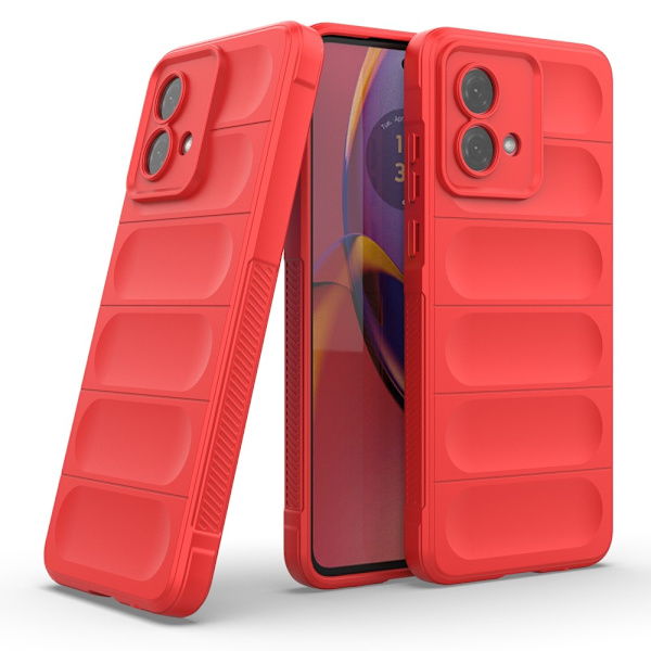 SKALO Motorola Moto G84 5G Rugged Bumpers TPU-Skal Röd