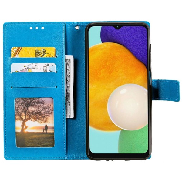SKALO Samsung A54 5G Mandala Plånboksfodral - Blå Blå