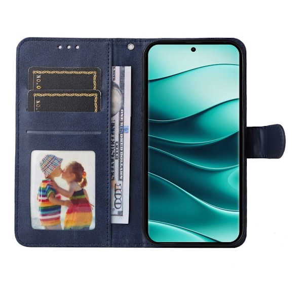 SKALO Xiaomi Redmi Note 14 Pro 5G PU-läder Plånboksfodral - Fler färger Blå