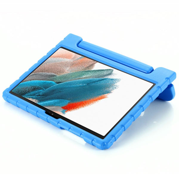 SKALO Samsung Tab A8 10.5 (2021/2022) Kuori kahvalla/telineellä - Sininen Blue