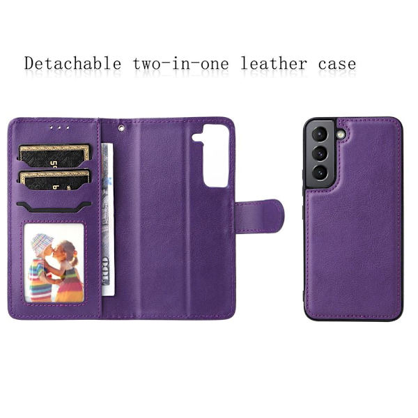 SKALO Samsung S22 Magnetskal/plånbok "2 i 1" - Lila Purple