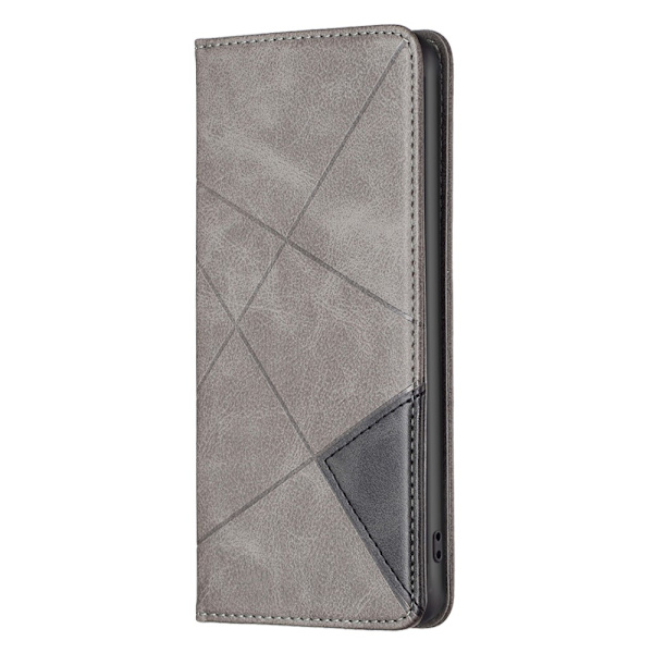 iPhone 15 Pro BINFEN COLOR Embossed Plånboksfodral - Grå grå