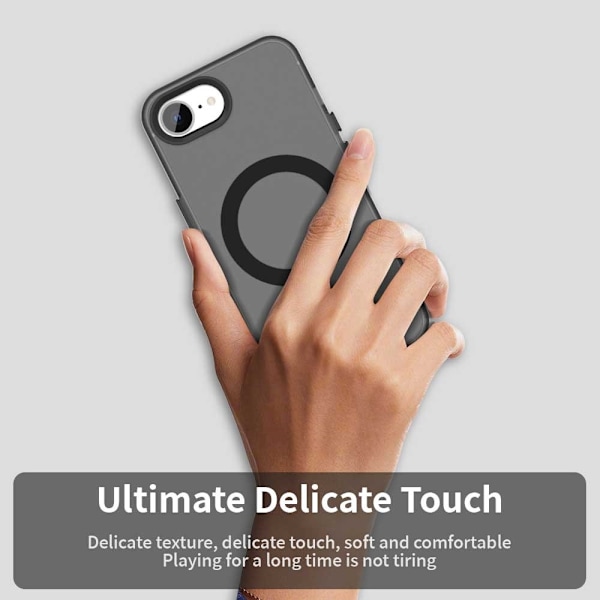 SKALO iPhone 16e Candy Series Hybrid Cover - Sort Black