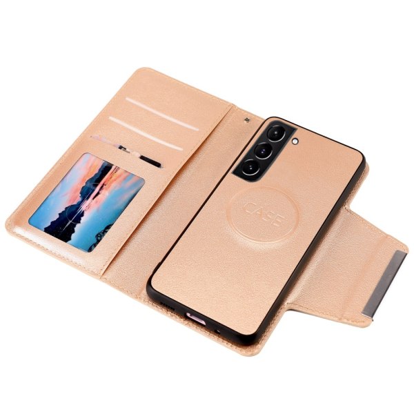 SKALO Samsung S23 Plus DOLIZMA 2 i 1 Magnet Plånboksfodral - Guld Guld