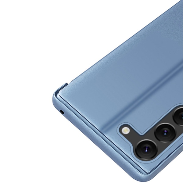 SKALO Samsung S23 Plus Clear View Spegel fodral - Lila-Blå multifärg