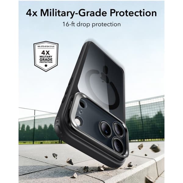 ESR Classic Hybrid Kickstand MagSafe Cover til iPhone 18 Pro – Sort Black