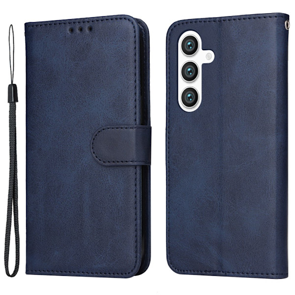 SKALO Samsung S24+ PU-Läder Plånboksfodral - Fler färger Blå