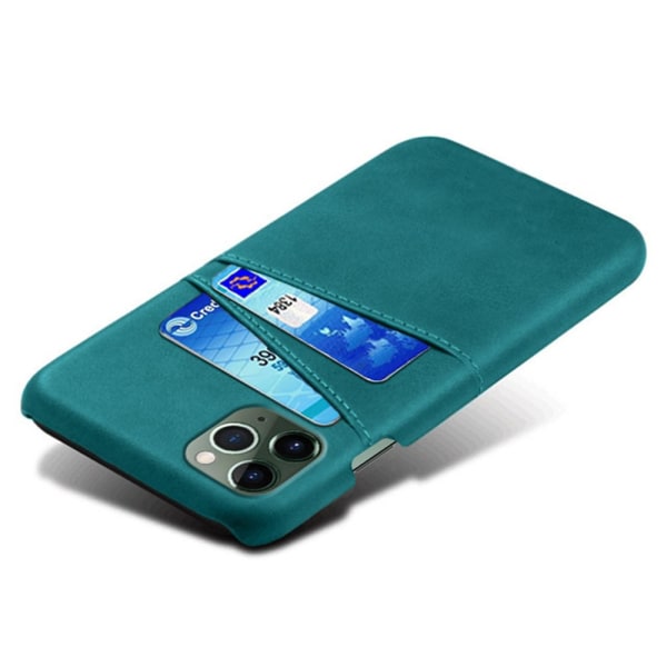 SKALO iPhone 15 PU-nahkainen Korttikotelo - Turkoosi Turquoise