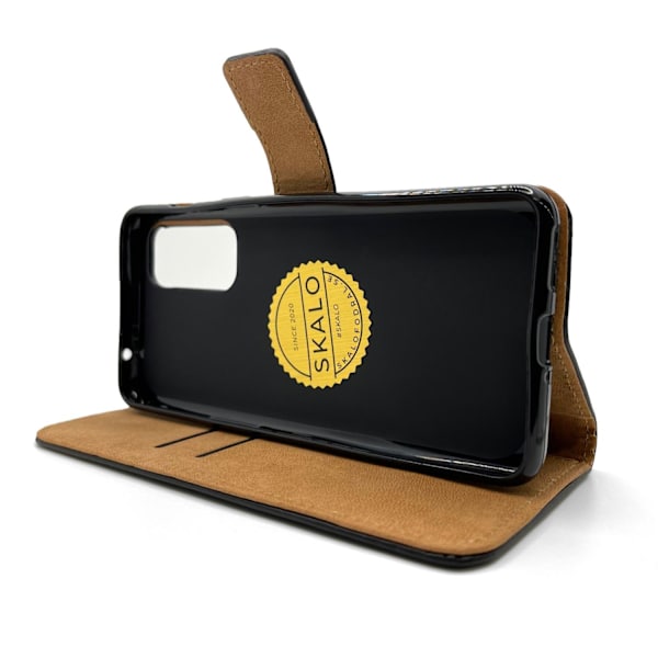 SKALO OnePlus Nord 2 Flip Cover m. Pung i Ægte Læder - Vælg farve Brown