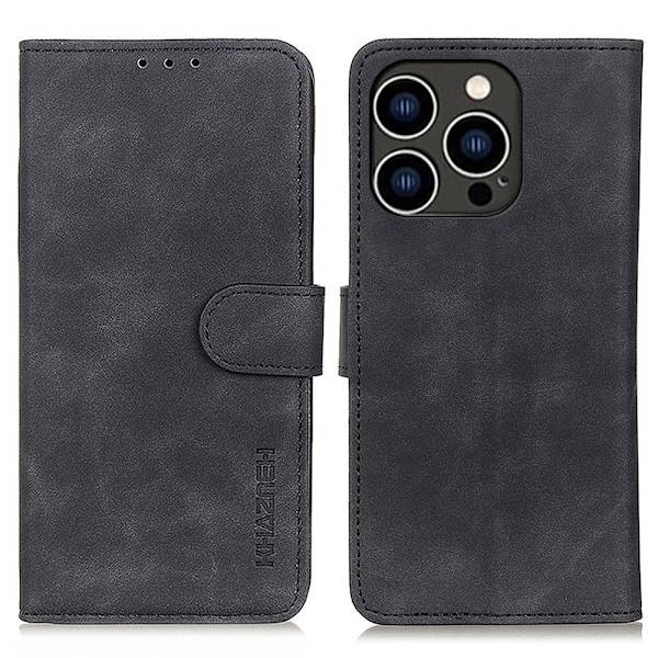 SKALO iPhone 15 Pro Max KHAZNEH Plånboksfodral i PU-Läder - Svart Svart
