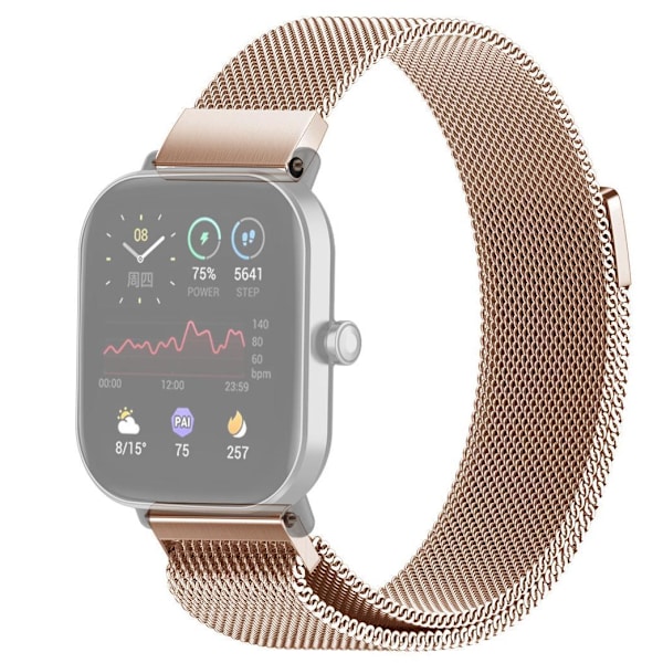 SKALO Milanese Loop till Amazfit Bip/Bip U/Bip U Pro/Bip S - Fler färger Rosa guld