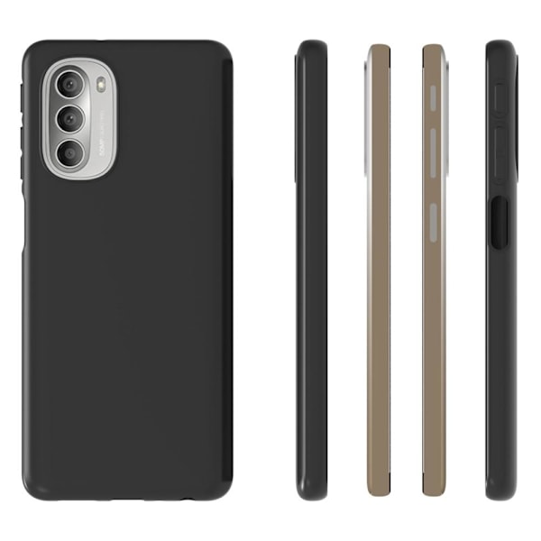 SKALO Moto G51 Mattsvart Ultratunn TPU-Skal Black