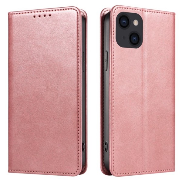 SKALO iPhone 15 Pro Max Premium Wallet Lompakkokotelo - Ruusukul Pink gold