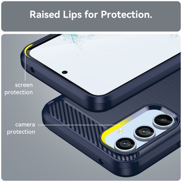 SKALO Samsung A54 5G Armor Carbon Stødsikker TPU-cover - Vælg fa Blue