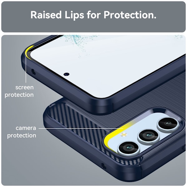SKALO Samsung A54 5G Armor Carbon Stødsikker TPU-cover - Vælg farve Blue