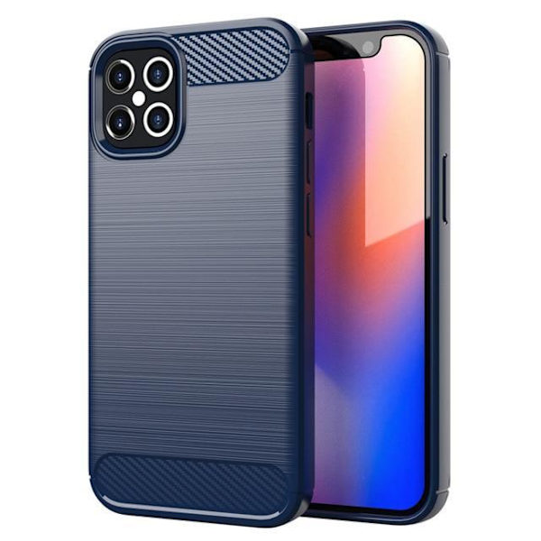SKALO iPhone 12 Pro Max Armor Carbon Stødsikker TPU-cover - Vælg farve Blue