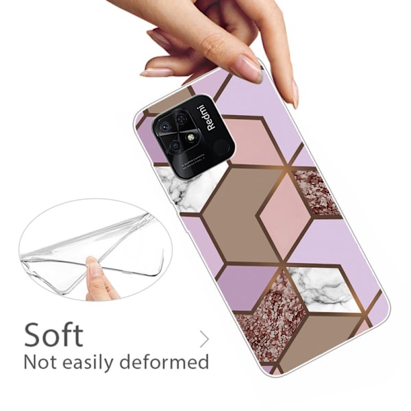 SKALO Xiaomi Redmi 10C Marmor TPU-cover - #8 Multicolor
