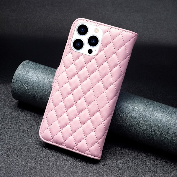SKALO iPhone 16 Pro BINFEN COLOR Tikattu Lompakko - Pinkki Pink