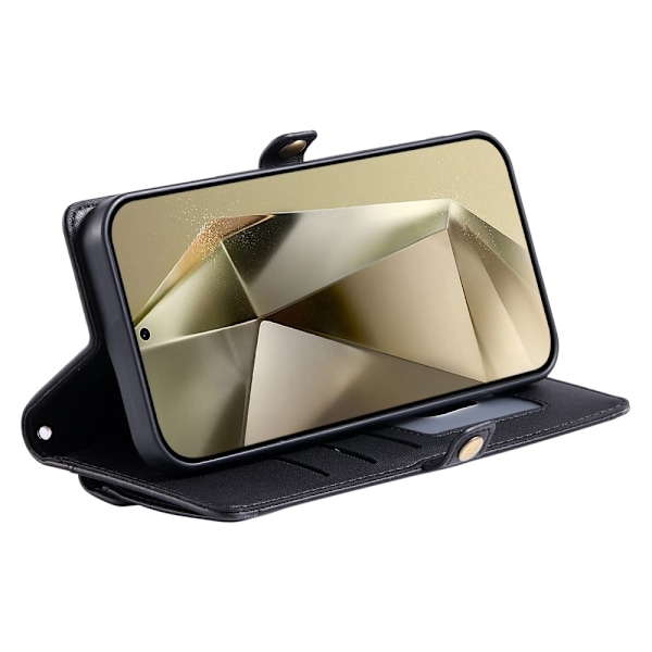 SKALO Samsung A56 5G PU-Læder Envelope Flip Cover - Sort Black