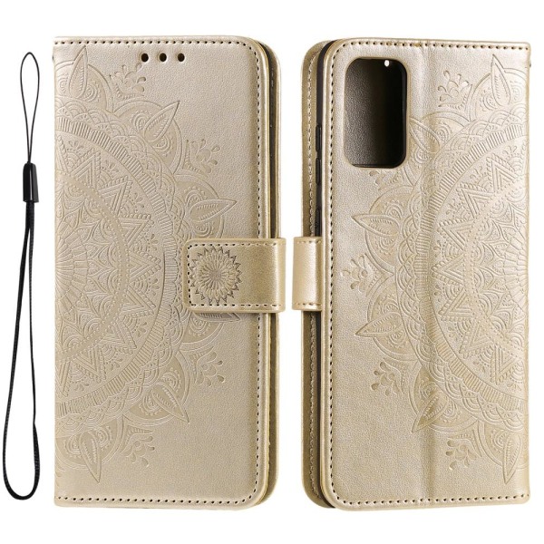 SKALO Samsung A53 5G Mandala Flip Cover - Guld Gold