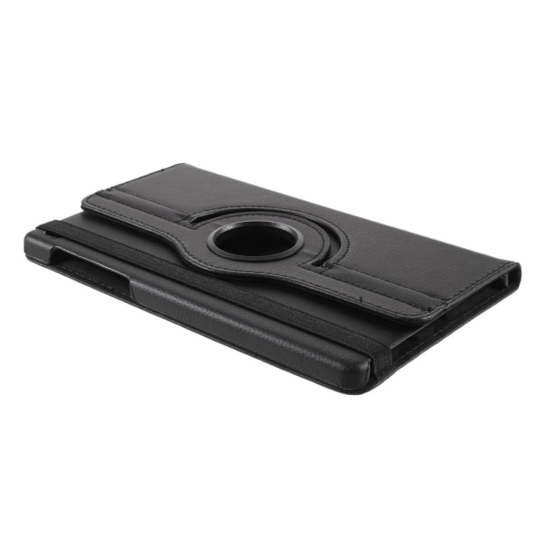 SKALO Samsung Tab A7 Lite 360 Litchi Flip Cover - Sort Black