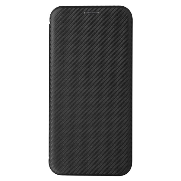 SKALO iPhone 15 Pro Carbon Fiber Lompakkokotelo - Musta Black