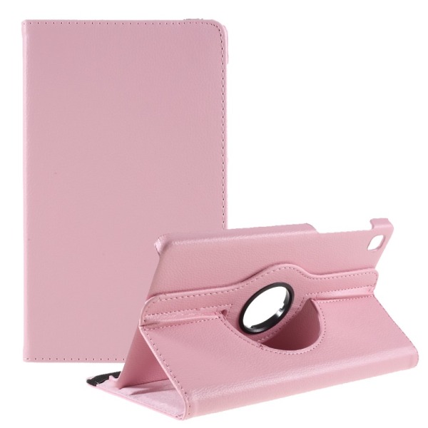SKALO Samsung Tab A7 Lite 360 Litchi Flip Cover - Pink Pink