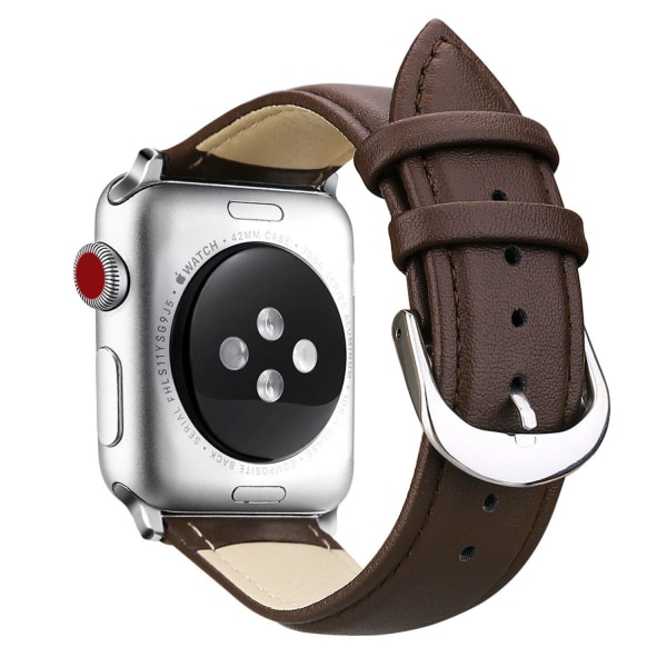 SKALO Nahkaranneke Apple Watch 42/44/45/49mm - Valitse väri Brown