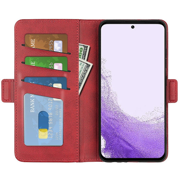 SKALO Samsung S23 Premium Plånboksfodral - Röd Röd