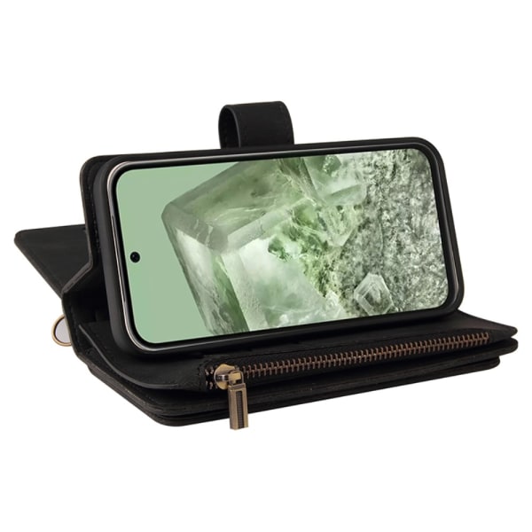 SKALO Google Pixel 8a Big Wallet 17-RUM Pungetui - Sort Black