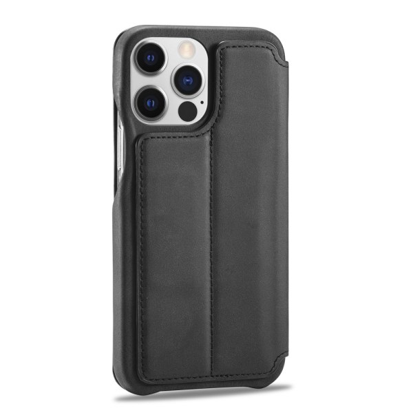 SKALO iPhone 15 Pro Max LC.IMEEKE Pungetui i PU-læder - Sort Black