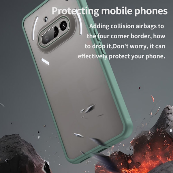 SKALO Nothing Phone (3a) 5G Color Bumper Frosted Skal - Grön Grön