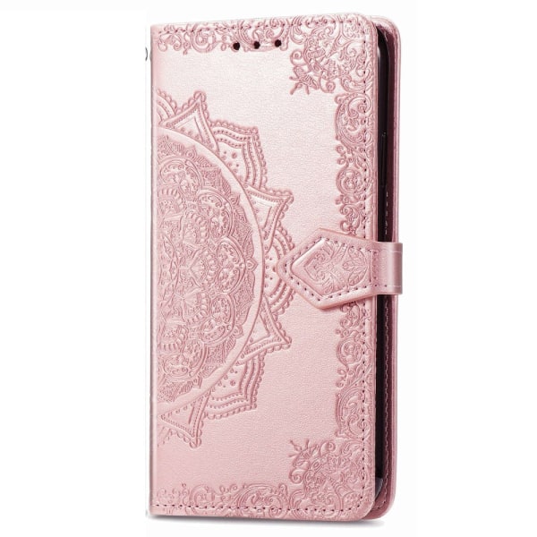 SKALO iPhone 14 Mandala lompakkokotelo - Ruusukulta Pink gold