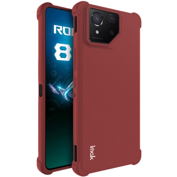 IMAK Asus ROG Phone 8 5G Erittäin vahva TPU-kuori - Punainen Red