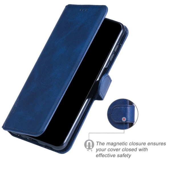 SKALO Samsung A53 5G Klassiskt Plånboksfodral - Blå Blå