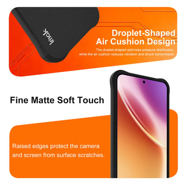 IMAK Drop Proof Matte TPU Cover til Samsung Galaxy S26 FE - Sort Black