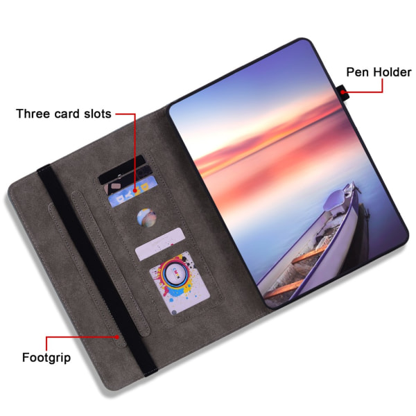 SKALO Samsung Tab S9+/S9+ FE Mandala Butterfly Fodral - Blå Blå