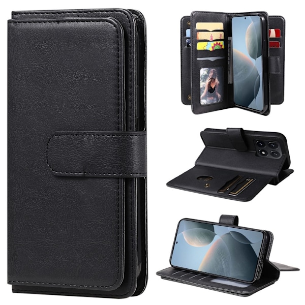 SKALO Xiaomi 14T 10-lokeroa Lompakkokotelo - Musta Black