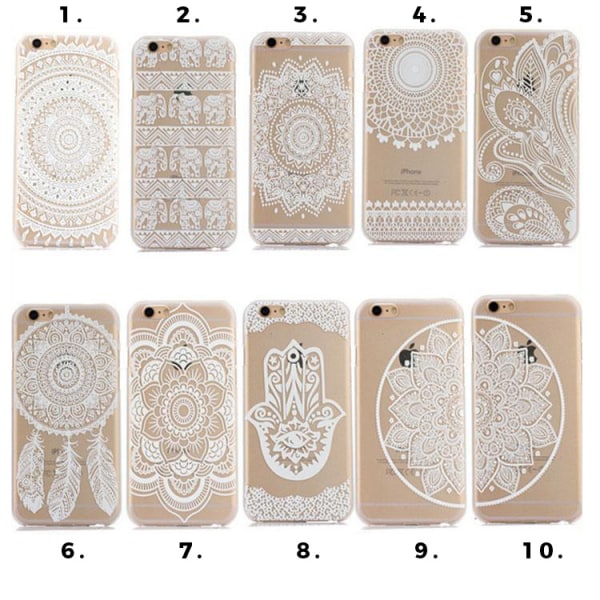 Mandala etui til iPhone 6 / 6S - Forskellige designs MultiColor #3