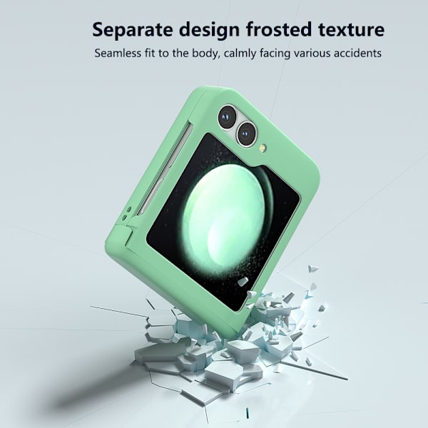 SKALO Samsung Z Flip6 Ultratynd Skin-touch Fold Cover - Turkis Turquoise
